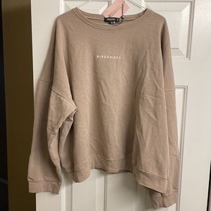 Missguided Brushed Sweatshirt Beige size 10
